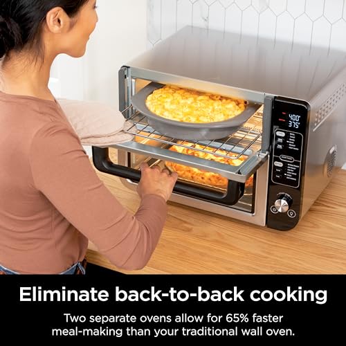 Ninja 12-in-1 Double Oven with FlexDoor, Rapid Top Oven, Convection and Air Fry Bottom Oven, Bake, Roast, Toast, Air Fry, Pizza and More, Stainless Steel, DCT401C (Canadian Version) by Ninja - Image 9
