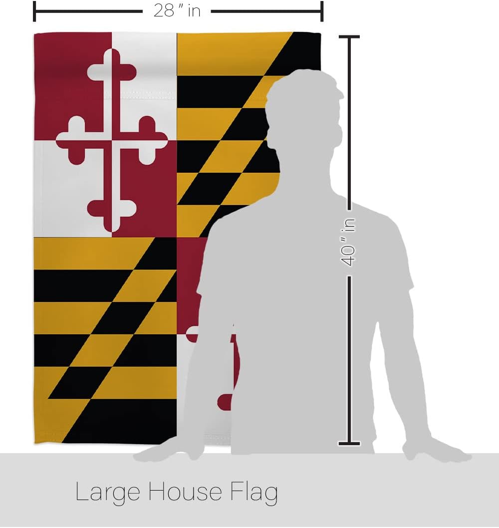 Maryland Flag Home Decorations Garden Indoor Grave Yard Signs For Outside House Bandera Americana Banner Post Room Poster Cemetery Outdoor Tapestry House Gifts Made In USA
