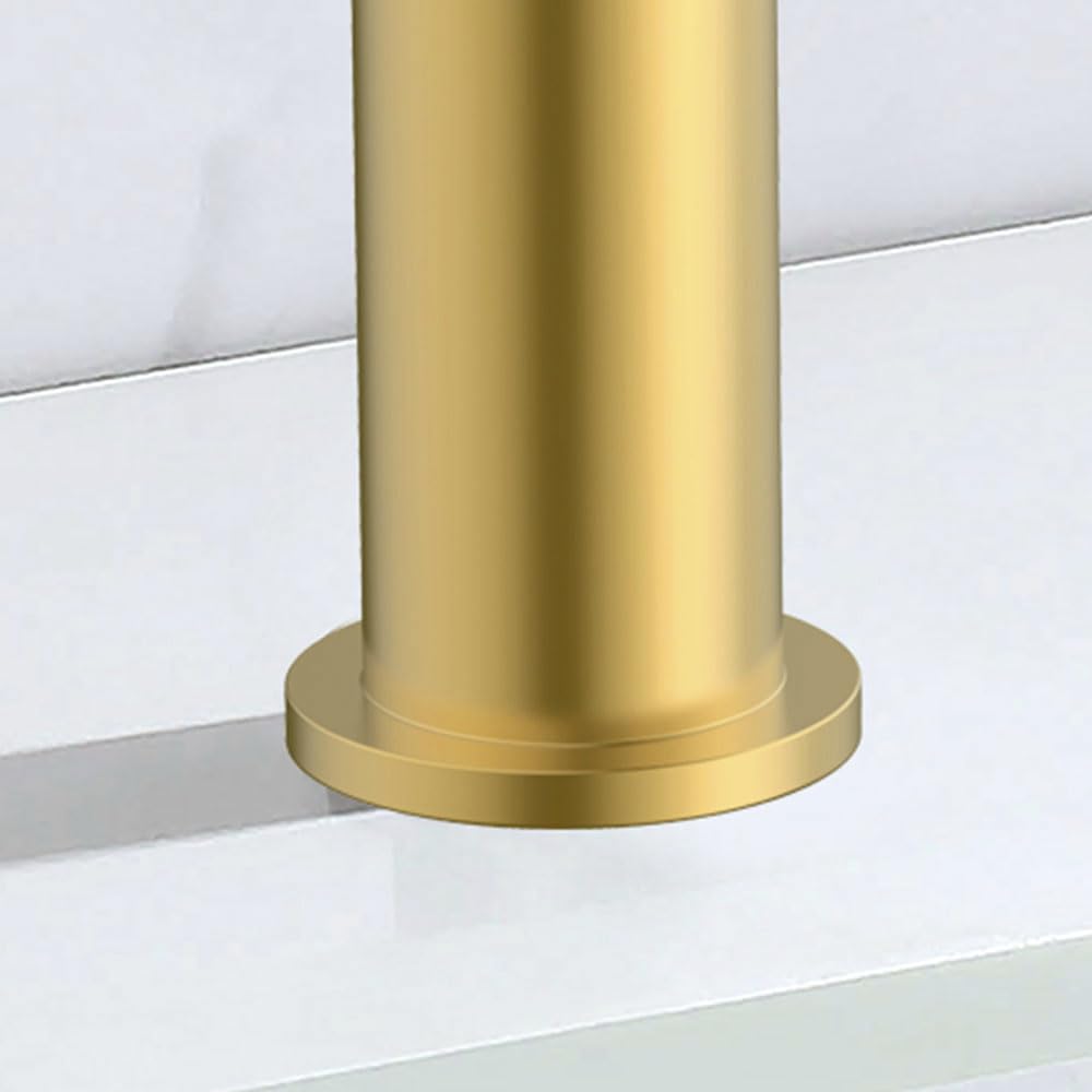 Kibath Grifo De Lavabo Monomando Oso Alto Acabado Oro Cepillado Fabricado en latón