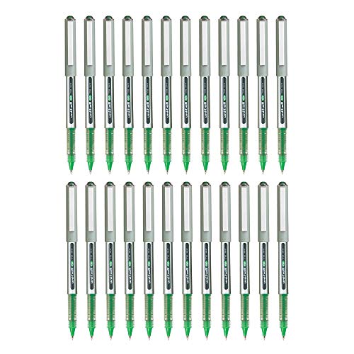 Image of uni-ball Eye UB157 Roller Pen (Green Ink, Pack Of 24)