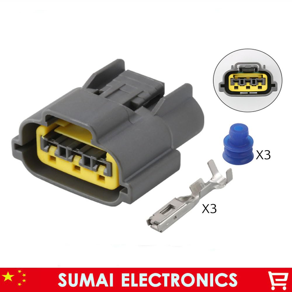Wiring Connecting Terminals - 3Pin Ignition Coil Plug/Ignitor Plug,3 PinFBT Waterproof Electrical Connector for Nissan - (Package: 20 Sets)