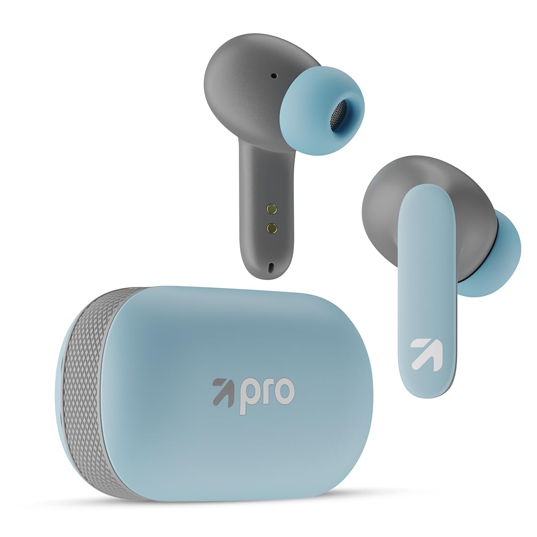 (Formerly Boult Y1 Pro Made in India Ear Buds Wireless 60H Playtime, 4 Mics Calling, 45ms Low Latency Gaming, 13mm Bass Driver Earbuds Buds TWS Bluetooth Wireless Earphones(Powder Blue)-image-24