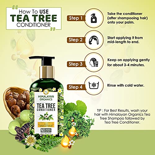 Image of Himalayan Organics Tea Tree Conditioner with Bhringraj Extract | Hair Fall Control | No Parabens, Sulphate & Mineral Oil | 300ml
