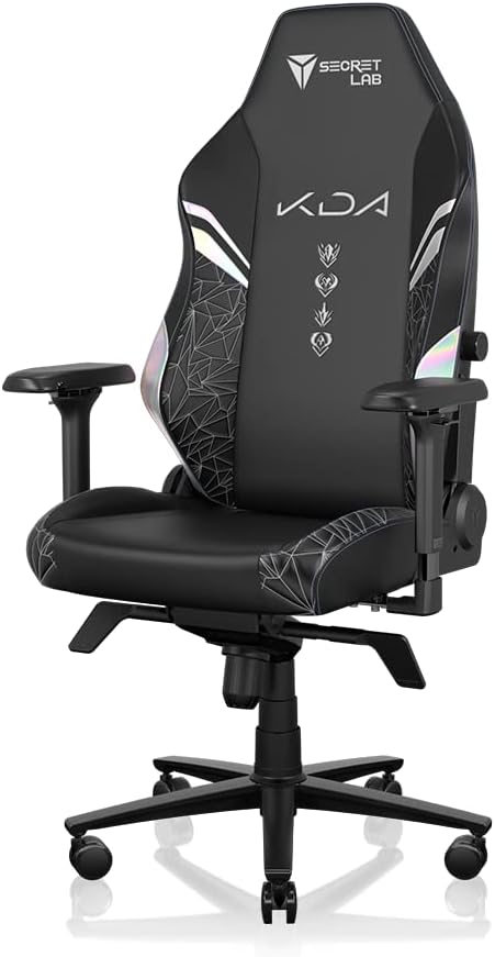 Secretlab Titan Evo K/DA All Out Gaming Chair - Reclining - Ergonomic & Comfortable Computer Chair with 4D Armrests - Magnetic Head Pillow & 4-Way Lumbar Support - Black - Leatherette