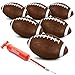 GoSports Xtreme Flight Footballs 6 Pack | 9" Rubber Inflatable Footballs