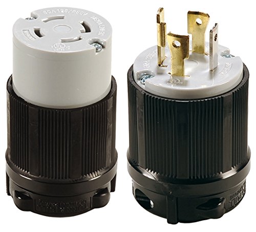 Kit de bloqueo giratorio NEMA L14-30PR Kit de reemplazo de enchufe y conector de fácil montaje - Construcción de nailon duradero - WBL1430PR -