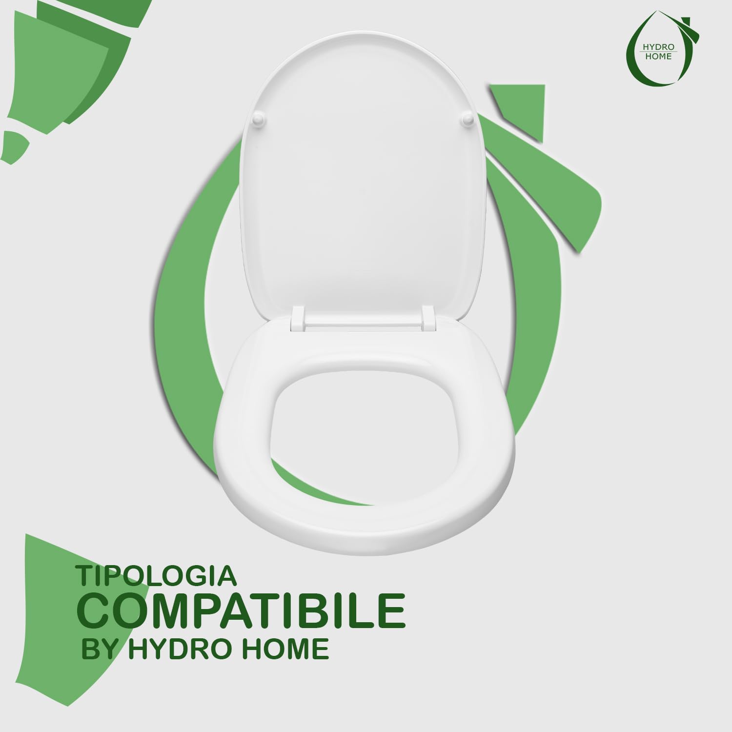 HYDRO HOME WC-Sitz Für Hidra Pluvia – Wärmeisolierend, Verstellbare Scharniere, Made In Italy