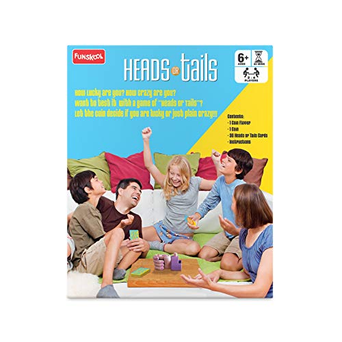 Image of Funskool Games, Heads Or Tails, Party Games for Kids & Family, 2-4 Players, Ages 6 and Above