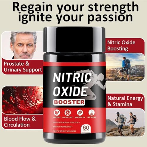 Image of Prostate Support Nitric Oxide Booster Kit, Include Turmeric Root, Mushroom Blend, and Saw Palmetto extracts, Designed to Protect and Support Prostate Healthy - 90 Capsules &60capsules