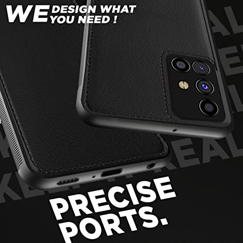 Image of Pikkme Samsung Galaxy M31s Back Cover | Pu Leather | Soft Touch | Raised Edges | Bumper Case for Samsung Galaxy M31s (Black)