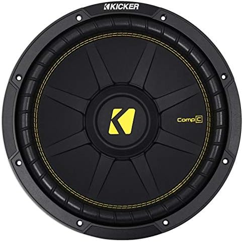 KICKER 44CWCS124 CompC 12" 600 Watt Single 4-Ohm Car Audio Subwoofer Sub CWCS124