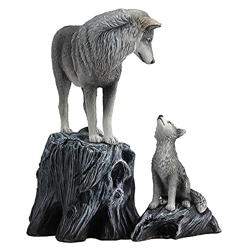 Estatua Veronese Design Lisa Parker Lobo Madre e Hijo miniatura 4