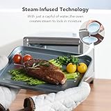 OSAMKO 6-in-1 Air Fryer Toaster Oven Combo, 12.7 QT Stainless Steel Air Fryer with Steam Infusion, Mild Steaming Convection Toaster Oven with Fast Preheat, Air Fry, Grill, Bake, Broil, Heat