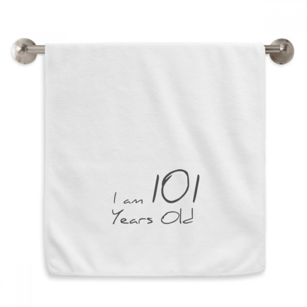 Serviettes 101 Ans de Personnes âgées Diadème Blanc - Débarbouillette douce 13X29 pouces pour aînés