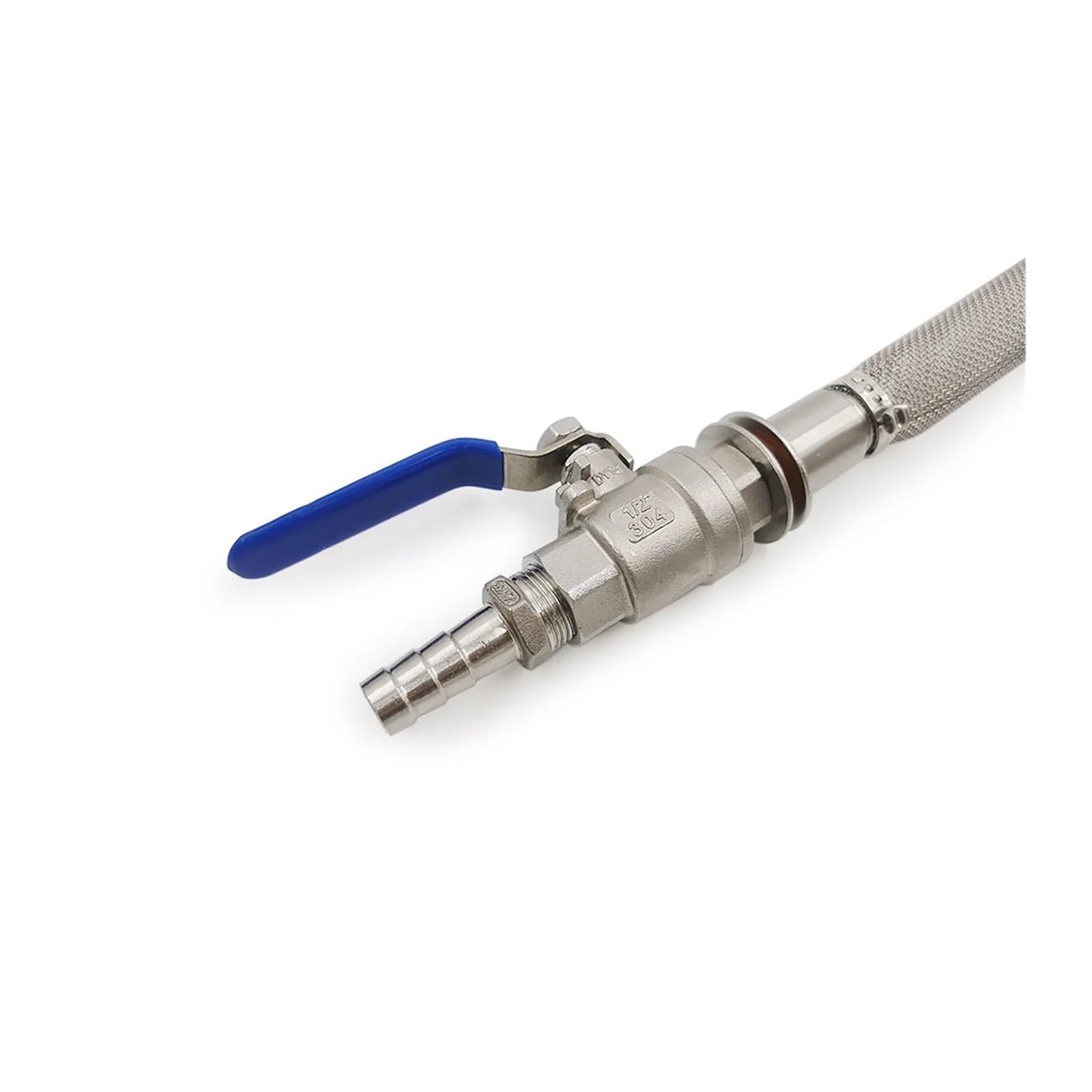TPKMVGAP Weldless Bulkhead Keg Convert Kit Stainless Steel 304 2-piece 1/2" Ball Valve with 6" or 12"(TYPE C)