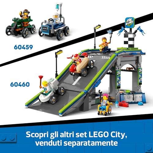 City Pack Veicoli da Corsa: Pizzaiolo Contro Pompiere - Macchine Giocattolo con 2 Minifigure, Giochi per Bambini e Bambine da 5 Anni in su - Regali Divertenti per Compleanni e Festività - 60458 - Lego - Immagine 5
