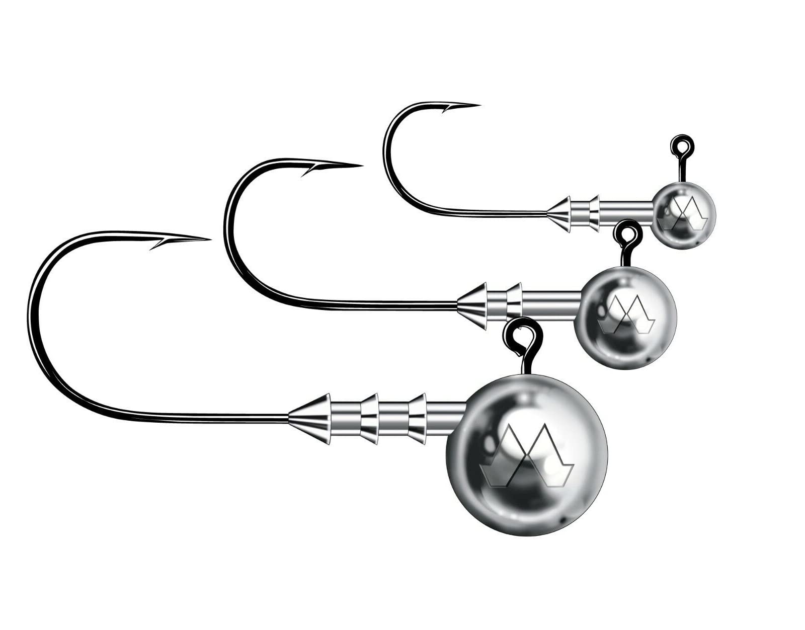 Testa Piombata Mustad Shad 1/4 Oz 3/0 – 3 Pezzi, Bagliore, Per Pesca In Acqua Dolce