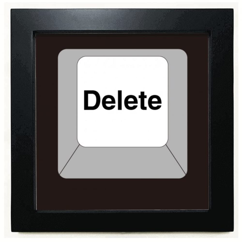 no/no Delete Empty Discard Keyboard Black Square Frame Picture Wall
