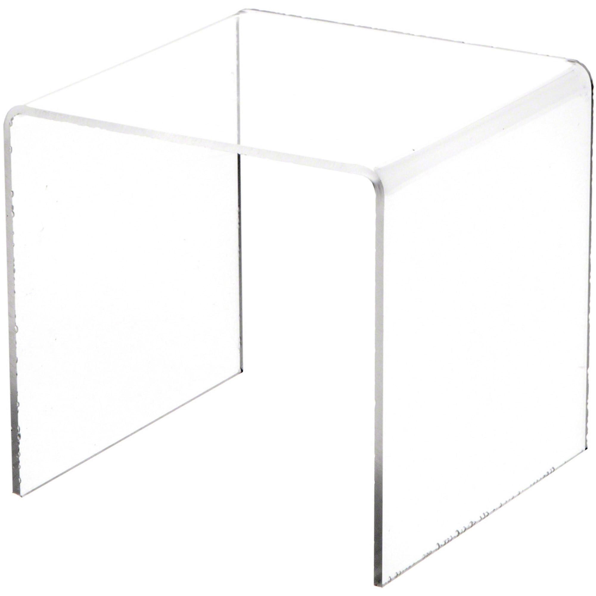 Plymor Clear Acrylic Square Display Riser, 5" H x 5" W x 5" D (1/8" thick) (2 Pack)