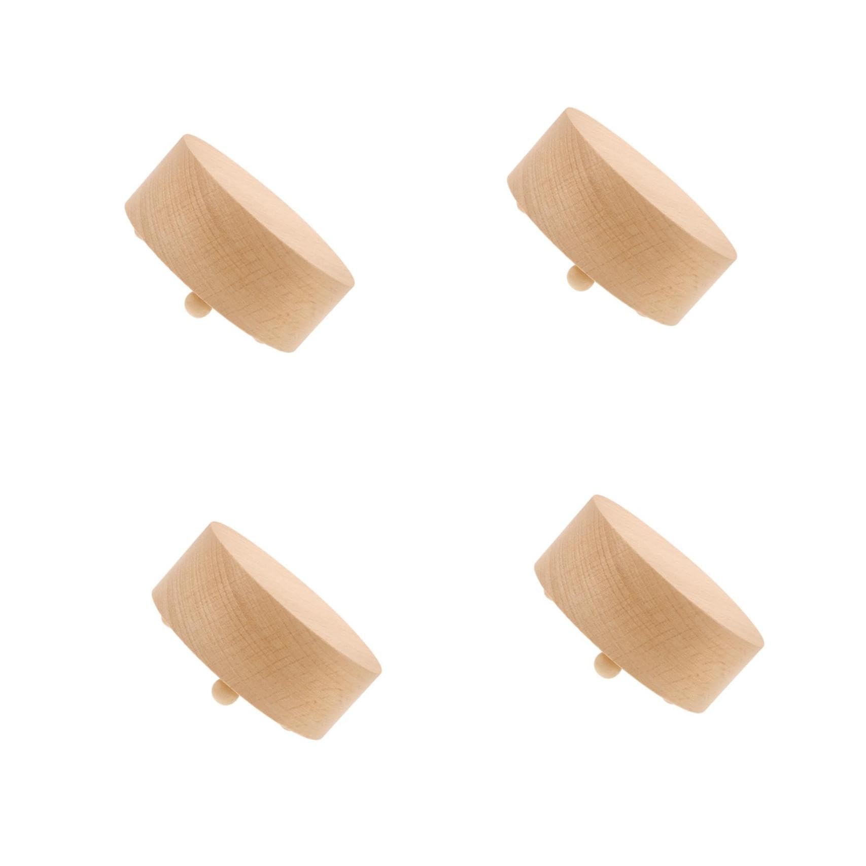Caja de música base de madera PRETYZOOM para manualidades artesanales pack de 4 color khaki