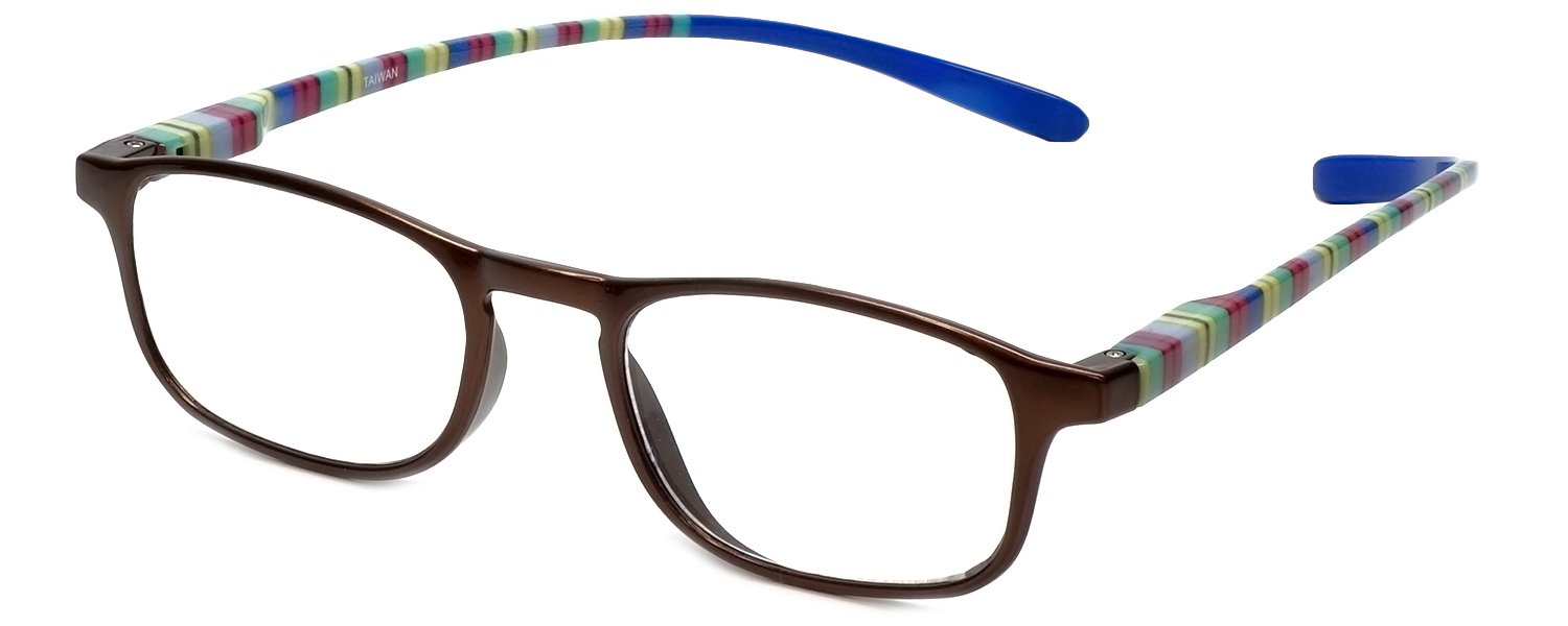 Calabria R771 Classic Designer Neck Hanging Reading Glasses Men Women Single Power Readers Long Temples Soft Case Included