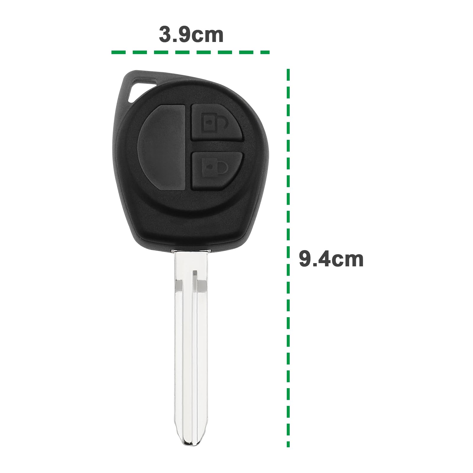 LT Easiyl 2Pcs Key Fob Replacement 2 Button Keypad Car Key Shell Case Compatible with Suzuki Compatible with Alto Compatible with Baleno Compatible with Grand - Image 4
