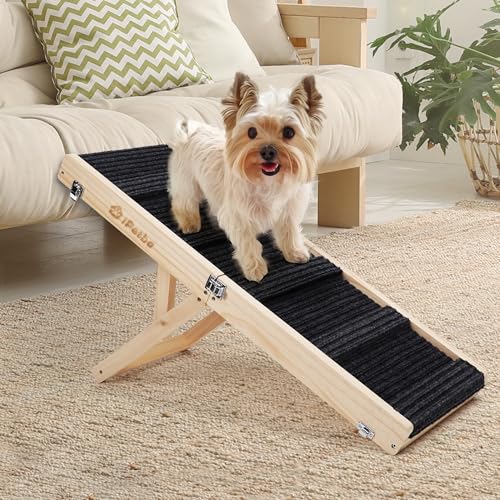 Dog Ramp for Bed, Upgraded 2.0 Version, Dog Ramp for Couch Pet Ramps for Small Dogs Indoor Small Dog Ramps Foldable and Portable 4 Adjustable Height 2