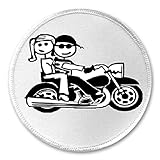 Biker Couple - 3' Sew/Iron On Patch Motorcycle Bike Cute Love