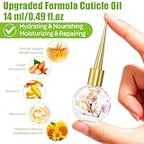 Cuticle Oil for Nails, Nail Oil Infused with Real Flowers, Moisturizes, Strengthens, Repairs, Revitalizing for Nails Damage Dry Cuticle, Formulated with Vitamin E & Sweet Almond Oil, 14ML Jasmine - Image 3
