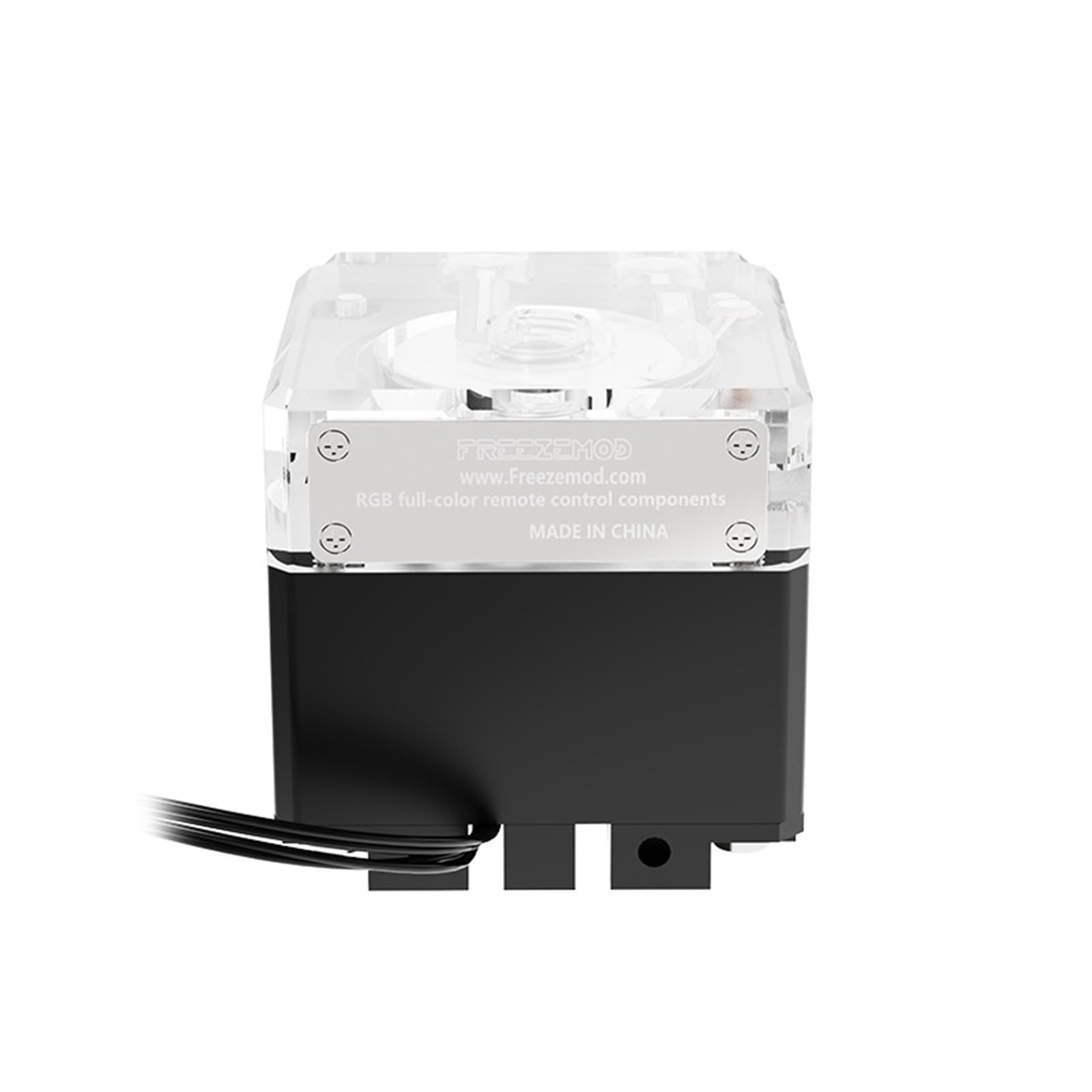 Chłodnica wody PC, cicha pompa, PWM, inteligentny przepływ 800 l/h, VA, czujnik temperatury, oświetlenie RGB. PU-FS4M-P (bez światła, czarny)