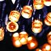 Solar Powered 100 Orange LED String Lights