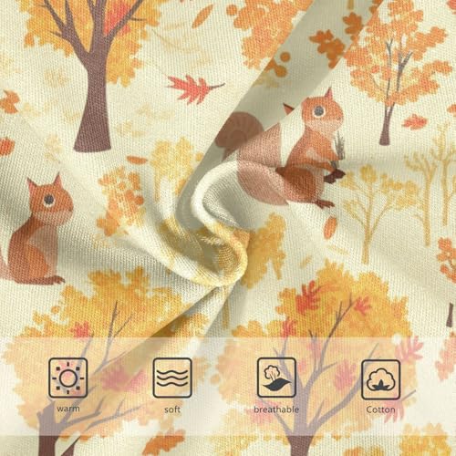 Wusikd Autumn Trees Girls' Underwear Cotton Cute Squirrels Girls Briefs Soft Toddler Underwear 2T3