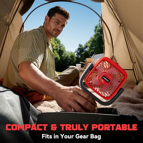 LIVOWALNY Clip Fan Compatible with Milwaukee 18V Battery (Tool Only) 4" Cordless Portable Clip-On Fan with 3 Speeds & Adjustable Angle for Camping Jobsite Tent Travel Fishing Outdoor by LIVOWALNY - Used condition - Image 8