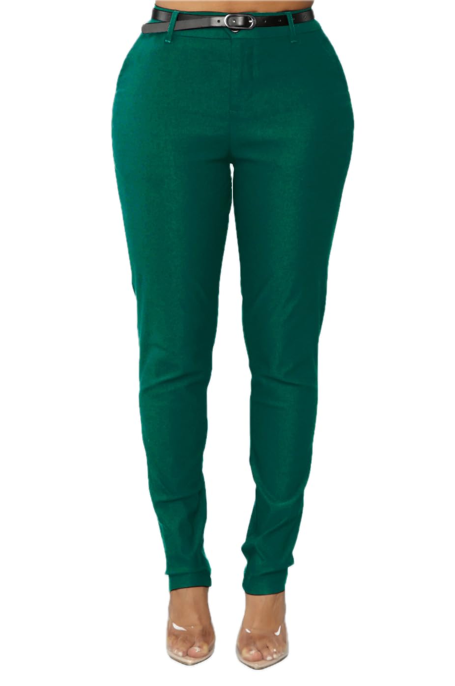 Womens Skinny Pants with 3 Pockets - Lightweight Breathable Stretch Work Pants Women - Business Casual Bottoms