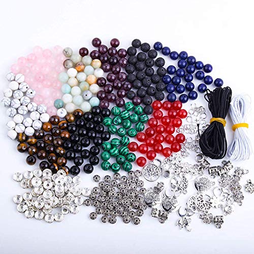 Fishdown 418 Pcs 8Mm Crystal Beads For Jewelry Making, Natural Stone Healing Beads For Bracelets, Gemstone Beading & Jewelry Necklace Making Diy Kit #TOP2