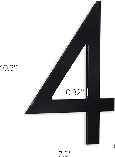 Miniatura 5 de Números de casa negros de 10 pulgadas para exteriores, números de casa de metal flotantes negros grandes y modernos números de casa para exteriores,