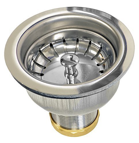 Coflex Deep Cup Fit All Sink Basket Strainer- Easy Press Basket with ball bearing closure-Chrome