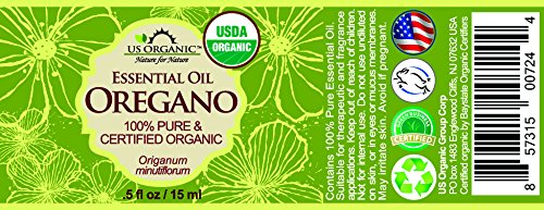 Miniatura 2 de US Organic Aceite esencial de orégano 100% puro, certificado por USDA, orgánico destilado al vapor (0.5 fl oz)