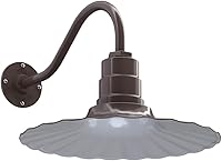 Vista 39 de Steel Lighting Co. Highland Park - Luz de granero Montada en la pared al aire libre Onda radial de 16 pulgadas Brazo recto de 11 pulgadas