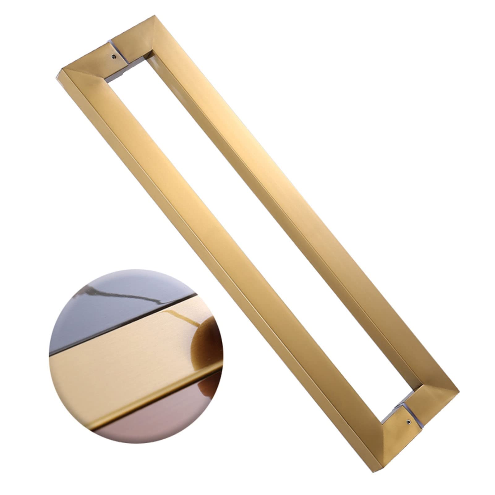 SaryEdge Stainless Steel Push-Pull Door Handle/Barn Door Handle/Glass Handles,Square Double-Sided Sliding Door Handle,Heavy Duty Swing Door,-L:43.8cm(17.2in)/40cm,-L:43.8cm(17.2in)/40cm(15.7in)