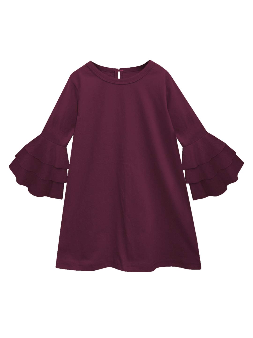 A.T.U.N. (ALL THINGS UBER NICE)Cotton a-line Dress (GDRS ISB WNE_Wine_4-5 Years)