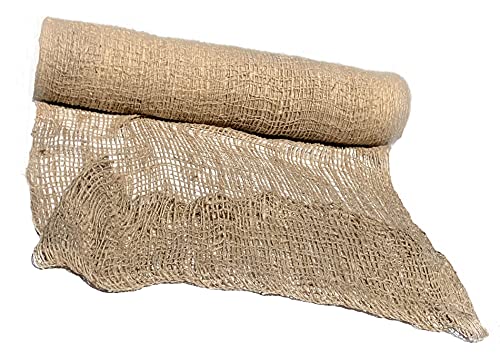 Burlap Weed Barrier Fabric Netting Slope 100% Jute Soil Saver roll 225 ft Long x 48 inch Wide, 900 Sq-Ft Covering Mesh Blanket - Great for Gardening, Construction & Erosion Control