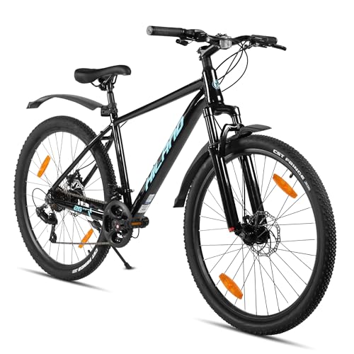 Hiland 27,5 Zoll Mountainbike, Herren und Damen 21 Gang MTB mit Aluminiumrahmen, Doppelscheibenbremsen, Mountainbike für Frauen Männer Erwachsene, Schwarz Hiland 27,5 Zoll Mountainbike, Herren und Damen 21 Gang MTB mit Aluminiumrahmen, Doppelscheibenbremsen, Mountainbike für Frauen Männer Erwachsene, Schwarz