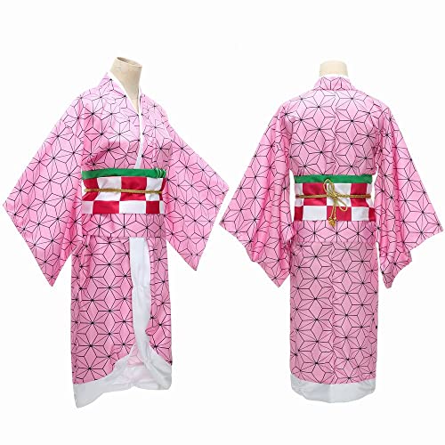 Nhorrobat Conjunto completo de fantasia de Halloween de anime para mulheres Nezukko Party Role Cospl