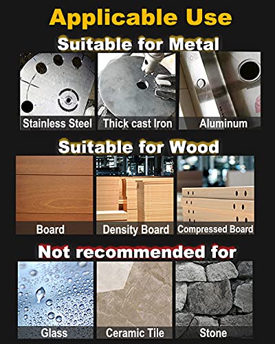 Image of ZIBUYU� Hole Saw Drill Bit Set High Speed HSS Hole Drilling Tools for Metal Sheet Wood Piece Stainless Steel Metal Alloy Piece Plastic 16mm /18mm /20mm /25mm /30mm (Gold) - 5 Pcs