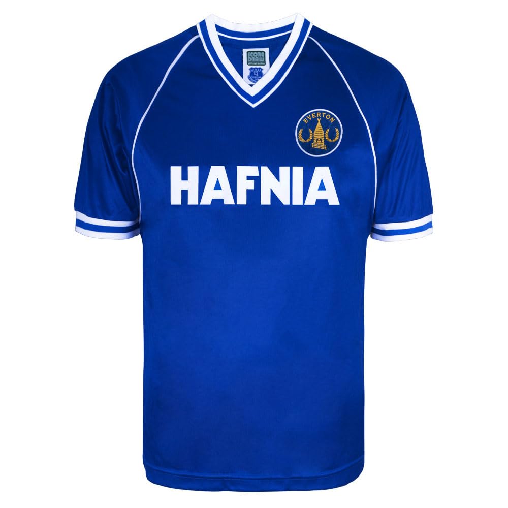 Score Draw Men's Blue Everton 1982 Retro Football Shirt Medium Polycotton