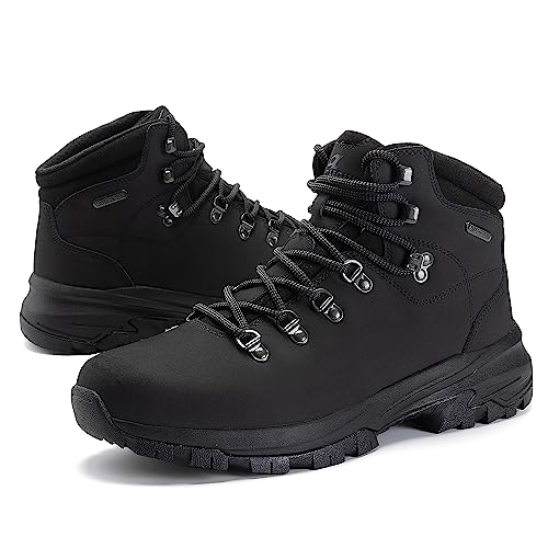 Ol Outjet Legend Men's Waterproof Leather Hiking Boot Lightweight Outdoor Boots Black #TOP1