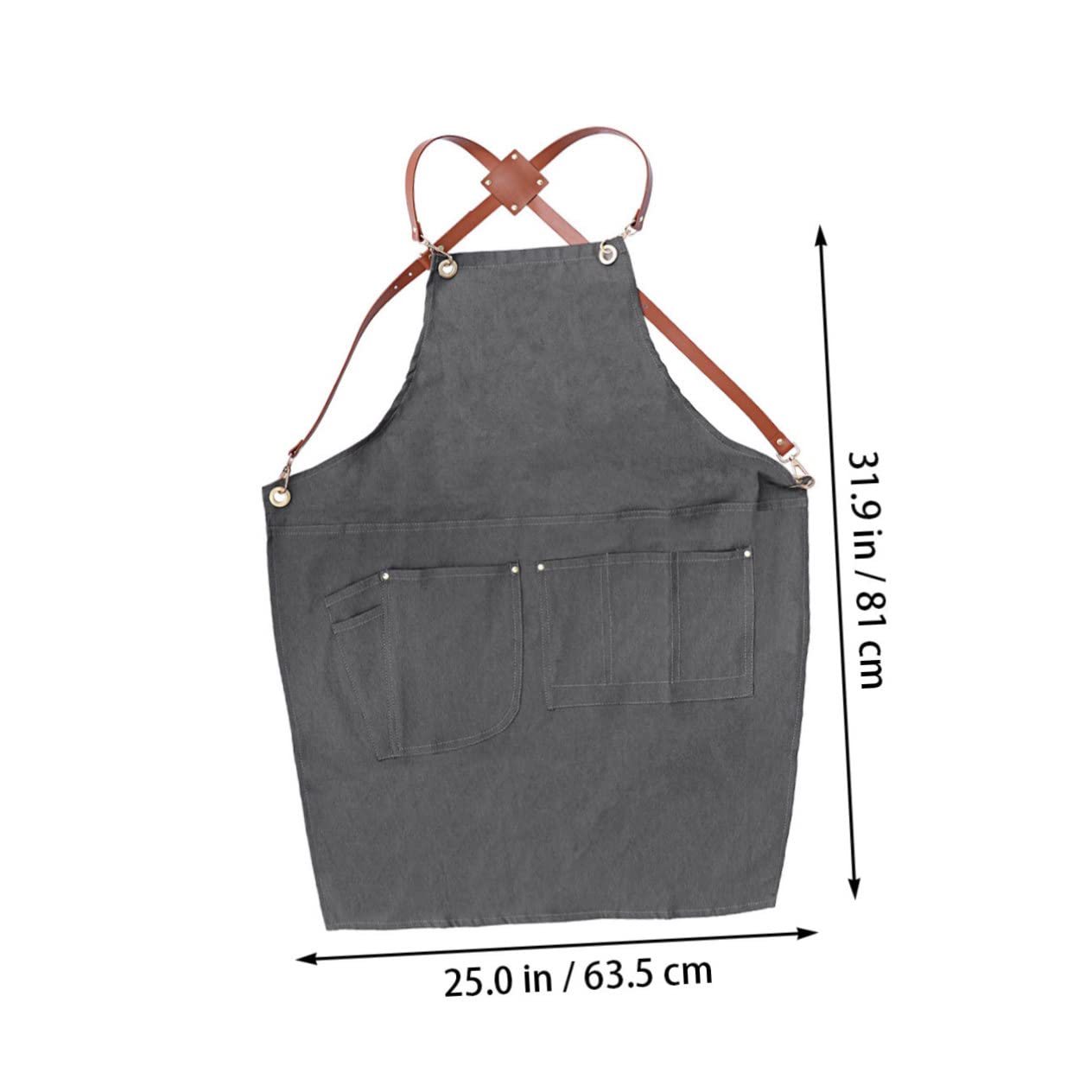 LIFKOME Grembiule Da Lavoro in Denim Regolabile Grembiule Tasche Multiple Professionale Per Parrucchiere Cameriere Cucina