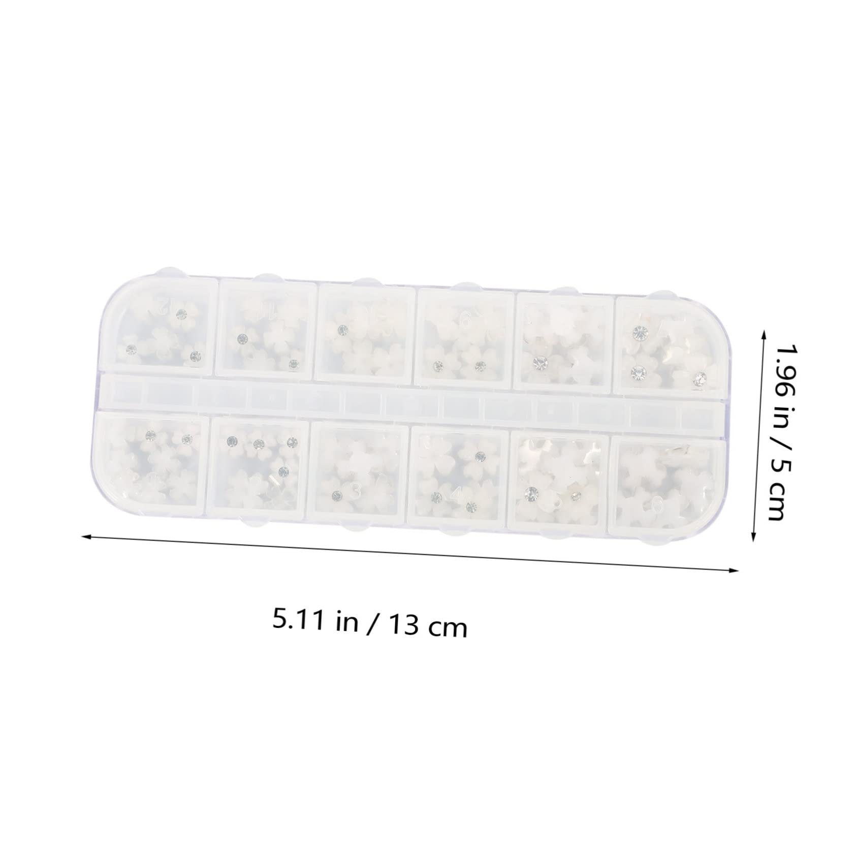 FRCOLOR Creative Nail Art Decorations Flower Nail Gems Glitters Manicure Patches Set