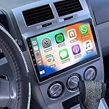 2G+32G 10 inch Car Stereo Radio for Dodge Caliber 2007-2009 2008, w/GPS WiFi Bluetooth Double Din Touchscreen Car Audio Stereo w/carplay w/Android Auto SWC
